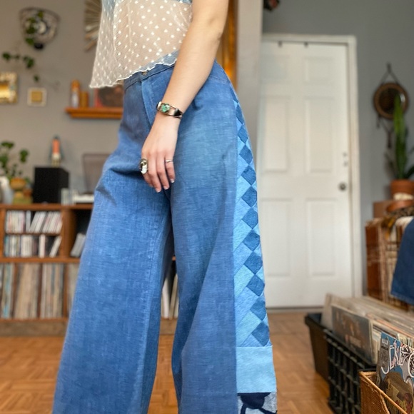 Vintage 1970s Wide Leg Jeans - Picture 2 of 7